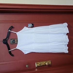 Art Class White Spaghetti Straps Dress Size 14/16
